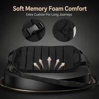 1Pc Portable Soft Airplane Foot Rest Adjustable Height Travel Footrest Hammock Leg Support Cushion for Business Trip Office Home 4