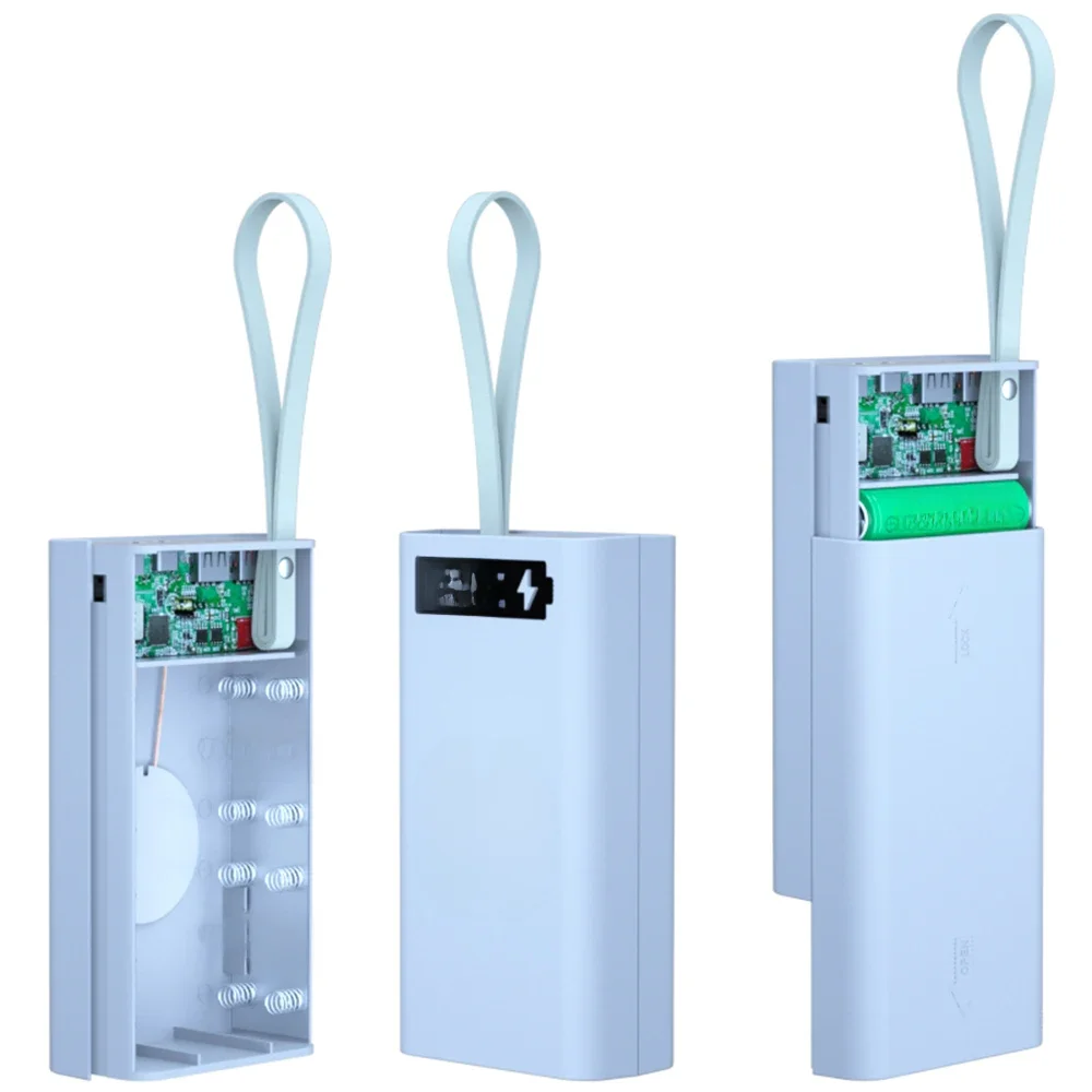 Quick Charge QC3.0 DIY 12 x 18650 Battery Power Bank Case Powerbank Holder Shell Przenośny schowek na baterie z wyświetlaczem LCD — zdjęcie produktu 7