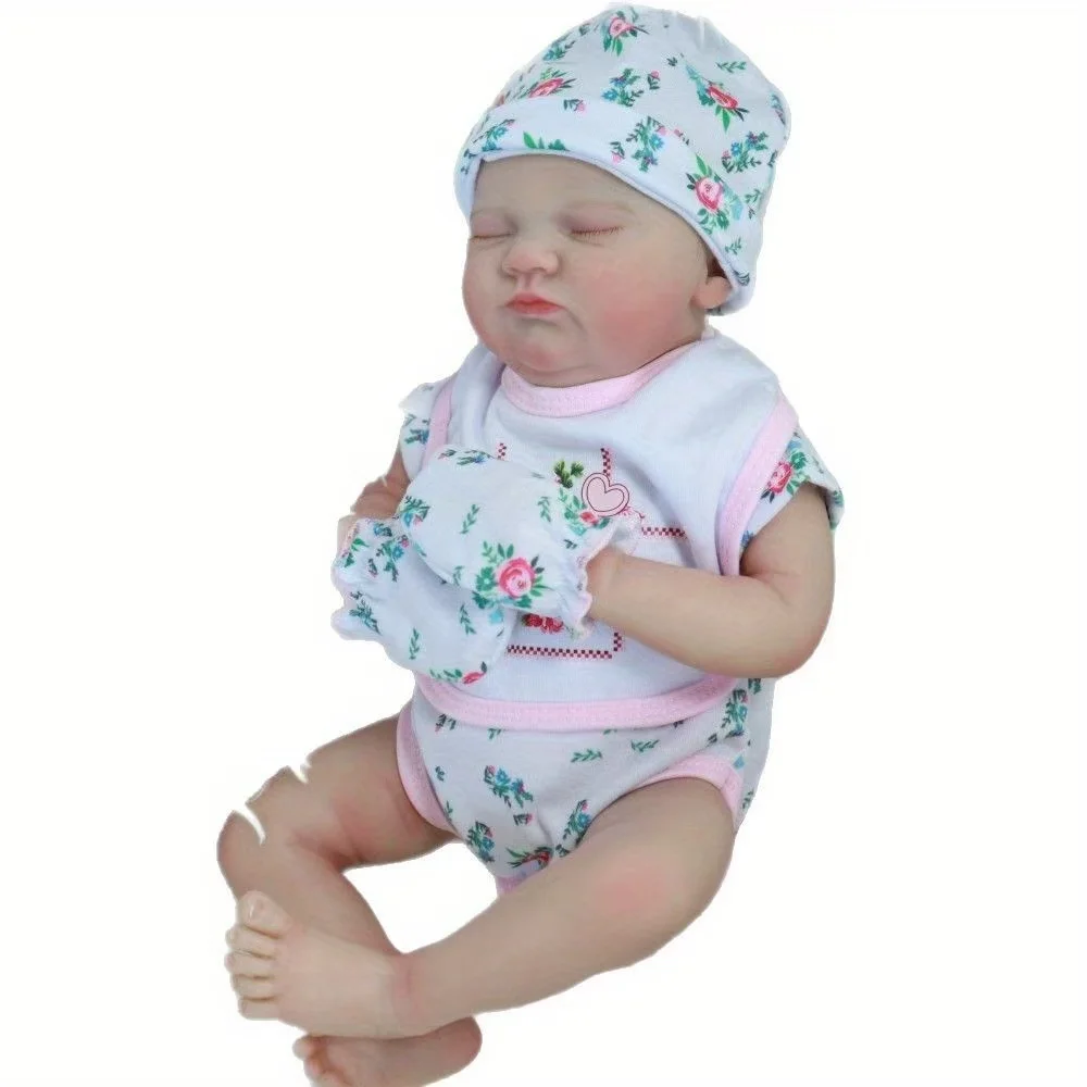 Levensechte herboren babypoppen - 20 inch schattige zachte vinyl realistische babypop, draagbare echte babypoppen (ALLEEN POP / GEEN ACCESSOES)