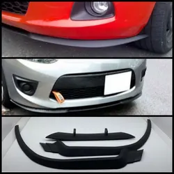 For Mazda 2 2011-2014 CUPRA R Front Bumper Lip Universal 3pcs Diffuser Black Bumper Lip Spoiler Body Kit Tuning protector