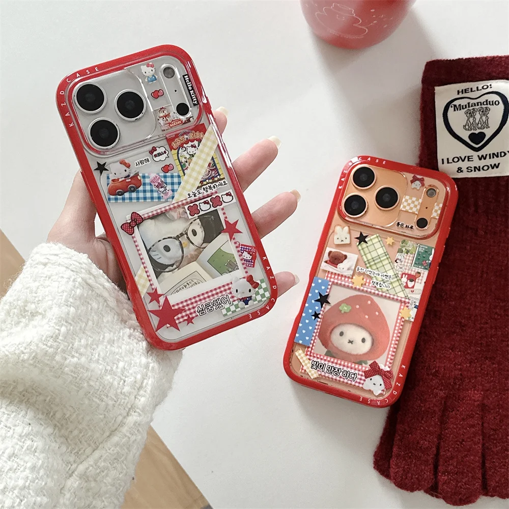 

Cute grapefruit leaf green HelloKitty phone case with lanyard, suitable for iPhone 17 Pro Max 14 15 16 13 Pro Max Pro series