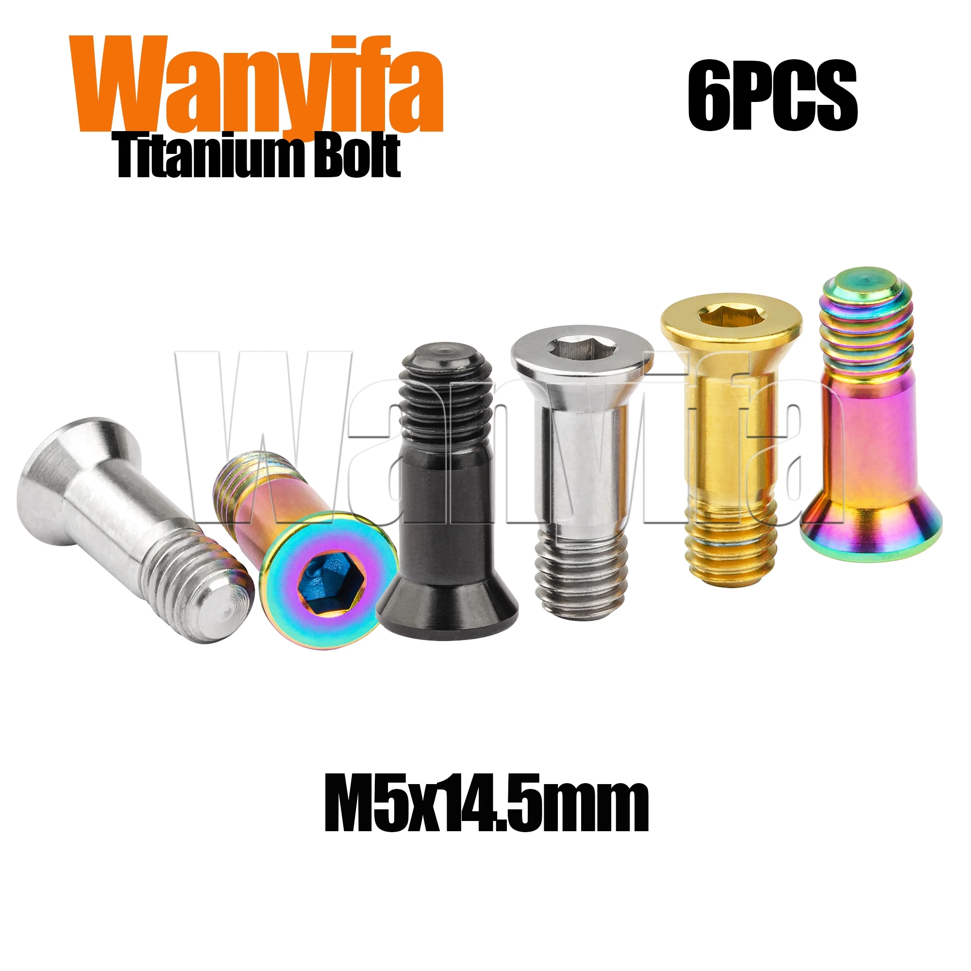 

Wanyifa Titanium Bolt M5x14.5mm Hex Bicycle Guide Wheel Screws for Bike Part 6Pcs