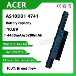 AS10D31 4741 Laptop Battery For GATEWAY NV SERIES Gateway NV49xx Series NV49C13c NV49C NV59c NV5911 NV5911u NV5915u NV5925u