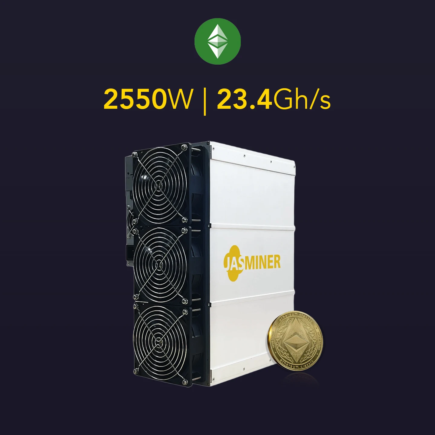 HKD Company Branded Gloednieuwe Jasminer X44-P 2340W ETC ASIC Miner Inclusief Stroomkabel