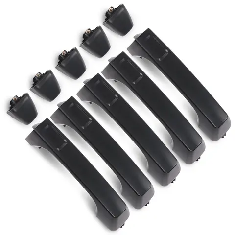 Maniglia per porta nera esterna anteriore e posteriore set da 5 adatta per Hummer H3 H3T 2006-2010 nera strutturata 15296933