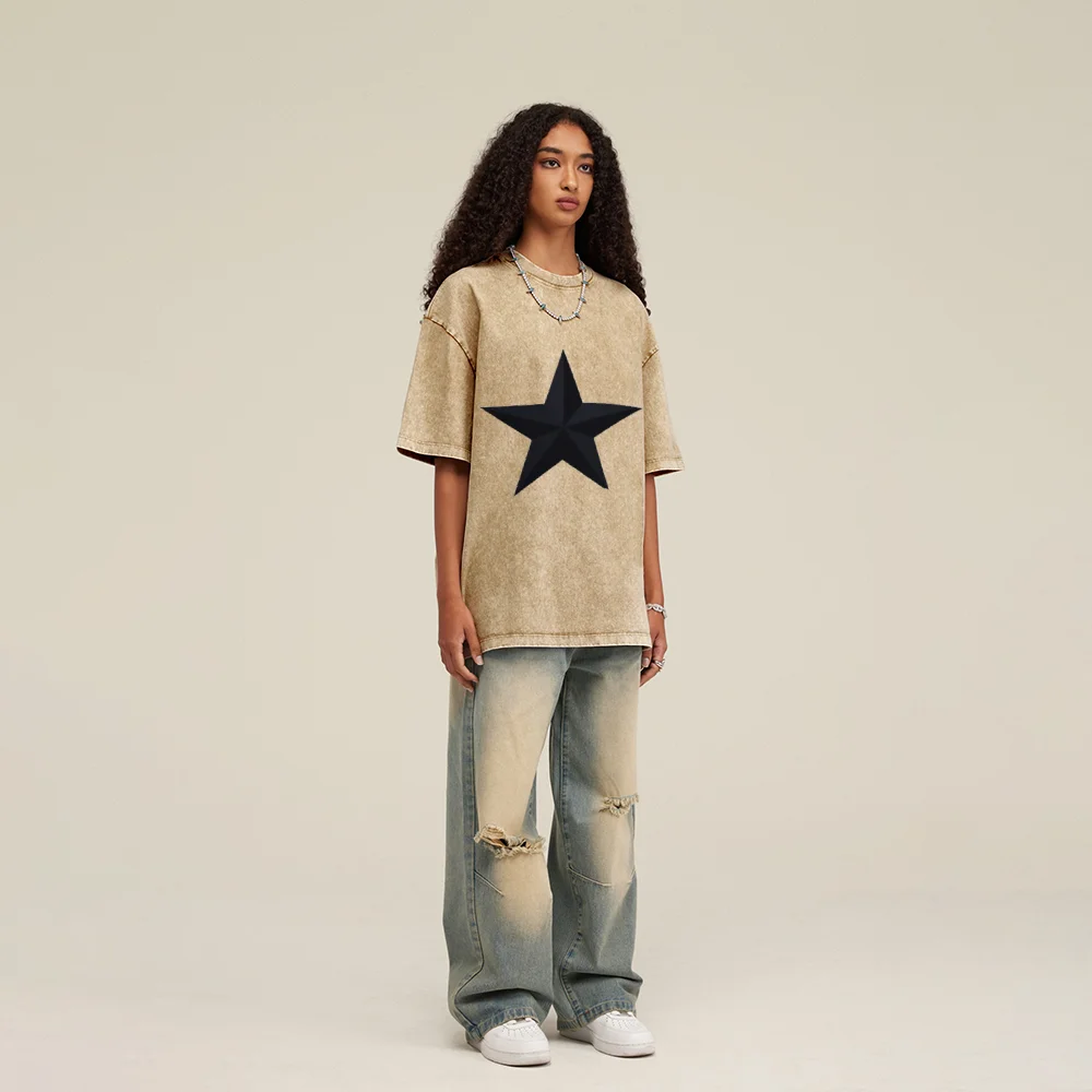 

Винтажная футболка унисекс Y2k Vibes для мужчин и женщин, летняя стираная винтажная футболка из чистого хлопка с короткими рукавами в готическом стиле