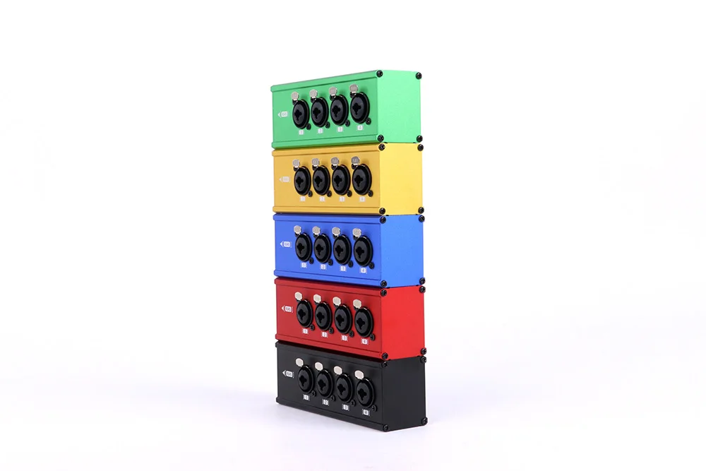 RJ45 CAT5 Netzwerk-Signal-Extender auf 4-Kanal-3-Pin-Multi-Netzwerk-Breakout-Audiokabel für Bühnen-Sound-Beleuchtung, Aufnahmestudio – Detail 15