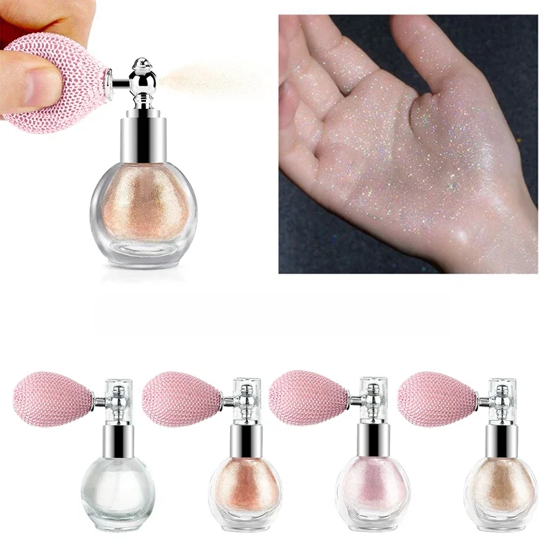 Poudre de pulvérisation scintillante diamant pour le corps, haute brillance, poudre de surbrillance, maquillage, adapté pour le visage et le corps, la peau, les cheveux, les vêtements, les cosmétiques