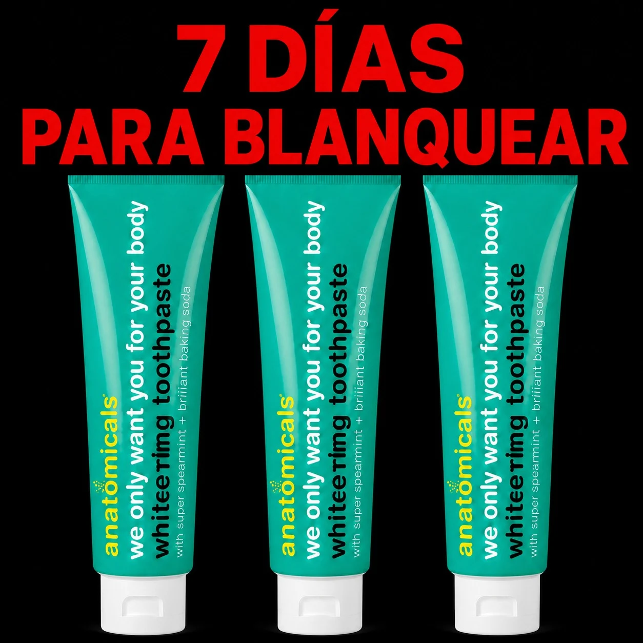 【Promotion limitée】 Dentifrice blanchissant Anatomicals au bicarbonate de soude et à la menthe fraîche, dentifrice anti-taches pour les soins bucco-dentaires quotidiens et une haleine fraîche longue durée, tube de 130 g, pack économique