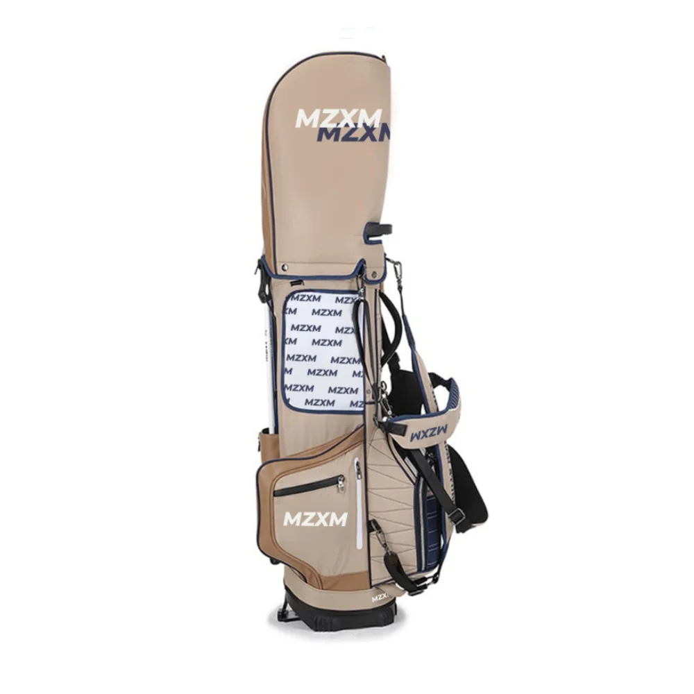 Golf Bag for Men High Quality Leather Beige Color PU Golf Caddy Bag Large Capacity Waterproof Ultra-light Men's Golf Club Bag