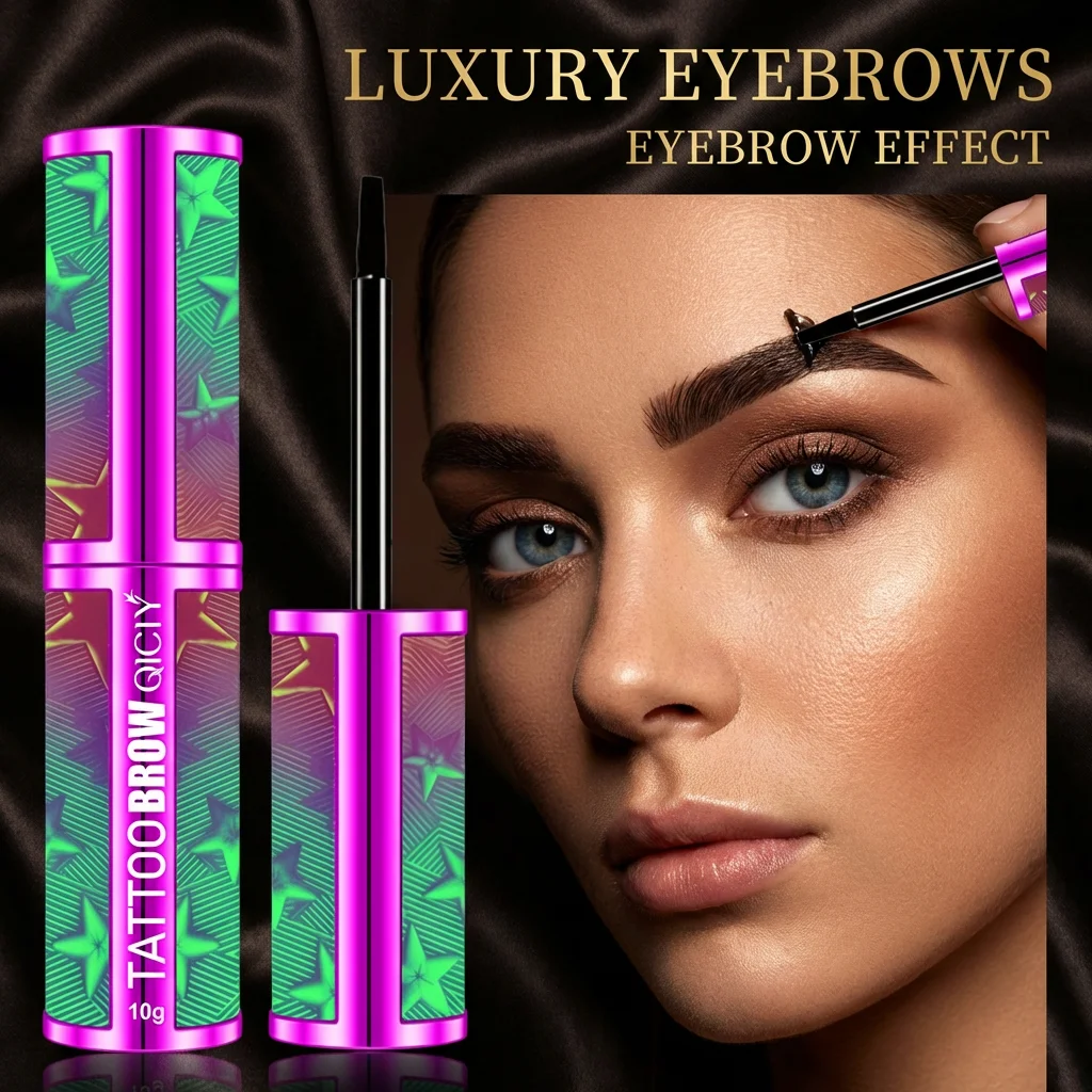 Multi-Color Semi-Permanent Peel-Off Eyebrow Tint Cream – Waterproof Sweatproof Natural & Long-Lasting Non-Fading Non-Clumping