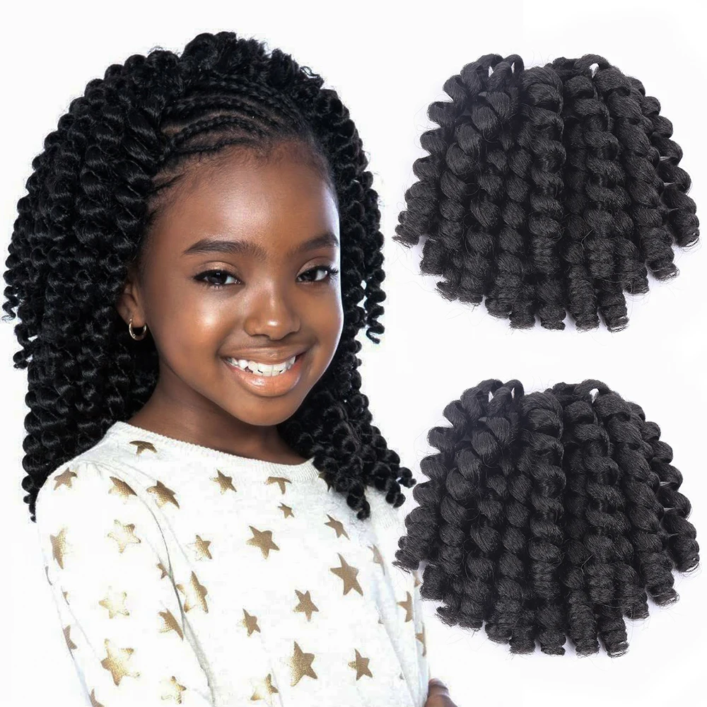 

Synthetic Ombre Jumpy Wand Curl Crochet Braids Jamaican Bounce For Africa Braiding Hair Extensions Pre-Twisted For Black Women