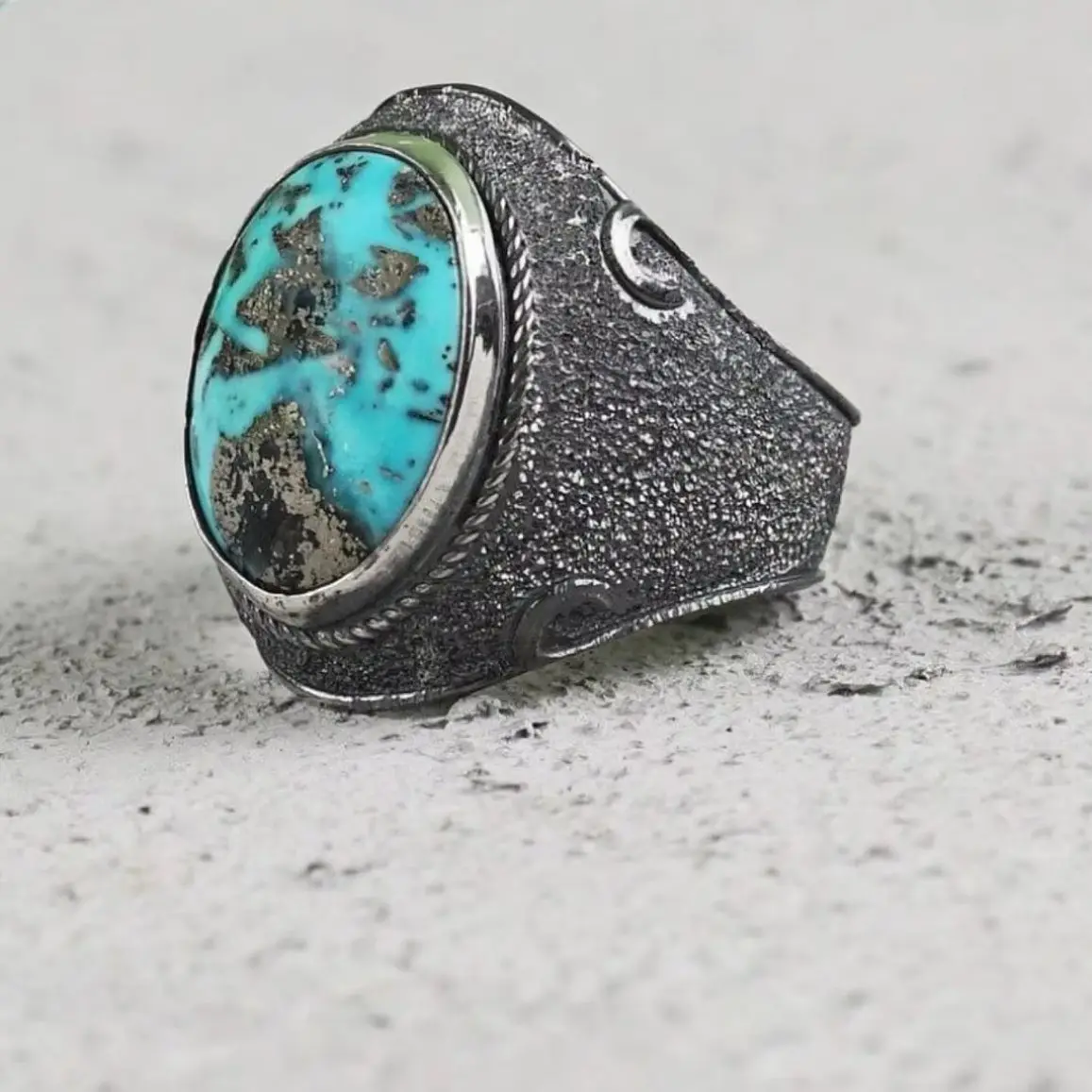 Natural Turquoise Jewelry, Gemstone Gift For Him, Valentines Day Gift For Husband, Turquoise Stone Ring Wear In Which Finger