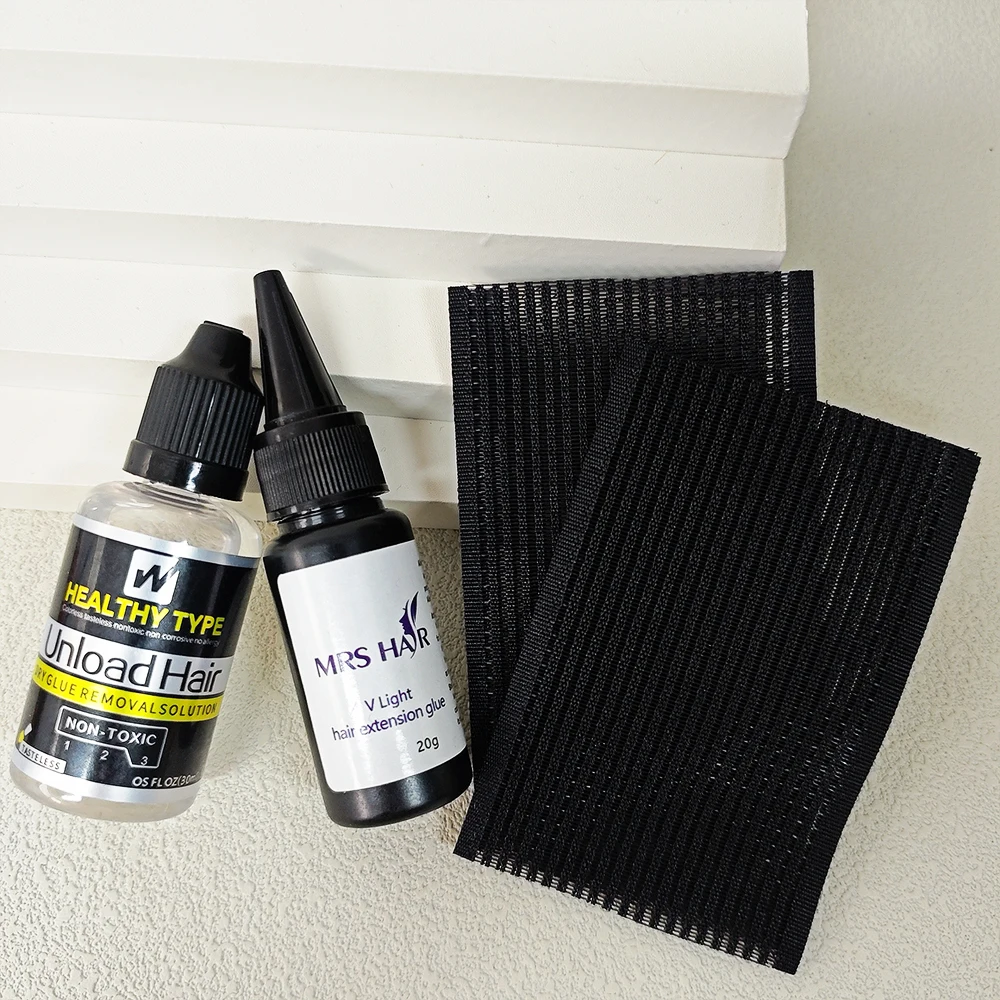 V Light Hair Extension Clear Glue Set 20g Invisible Quick Drying Tool Firm and Traceless Tape Hair Extension Tools Whole Price