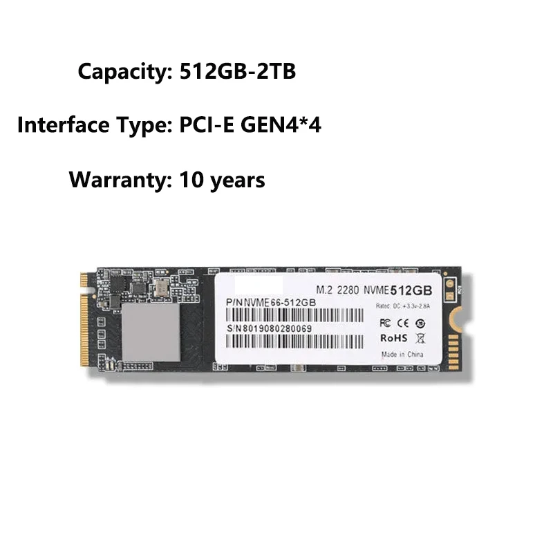 ps5 PCIe 4.0 High Speed NVME m2 SSD M.2 2280 Solid State Drives for Laptop Tablets Desktop 2tb ssd