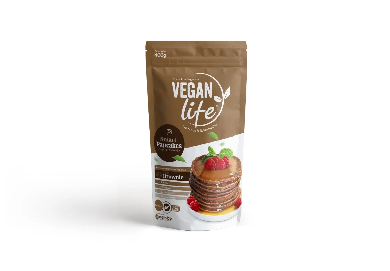 (2 confezioni) Pancake Smart al cioccolato Vegan Life da 14 once