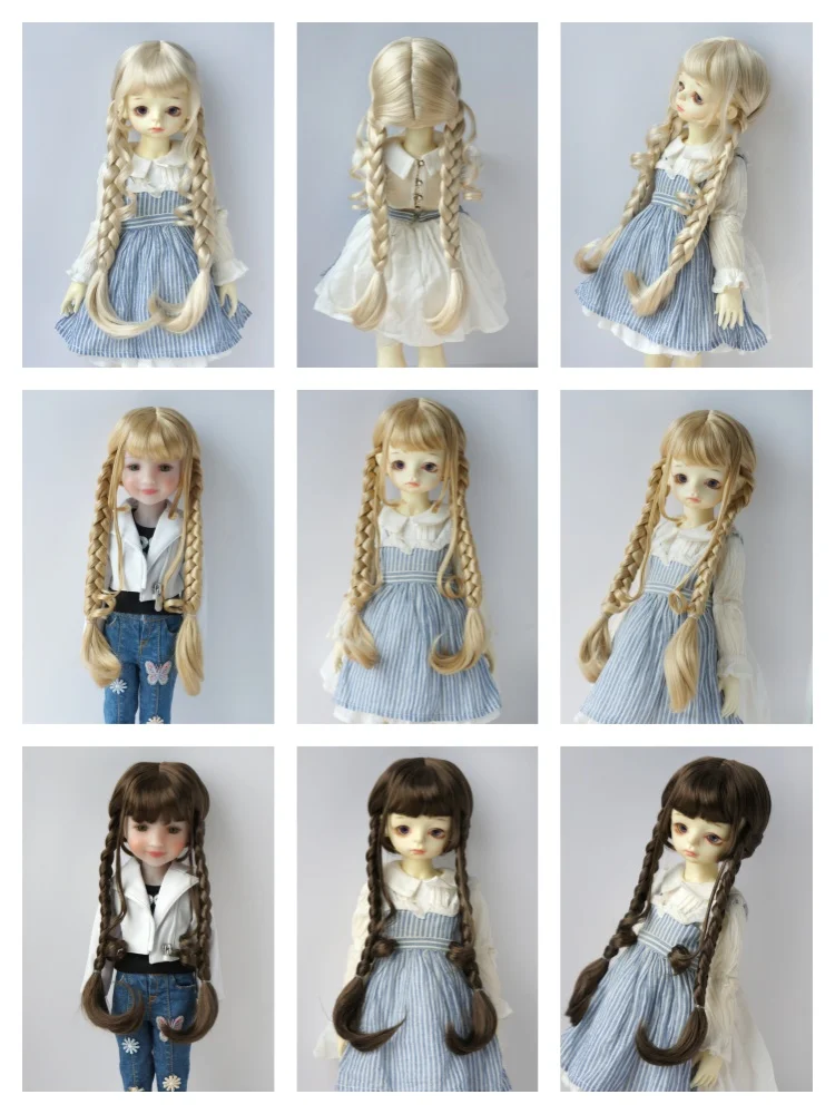 

JD771 1/3 модные длинные косы BJD синтетический мохеровый парик размер 8-9 дюймов SD костюм для волос кукла голова окружность 21-23 см аксессуары