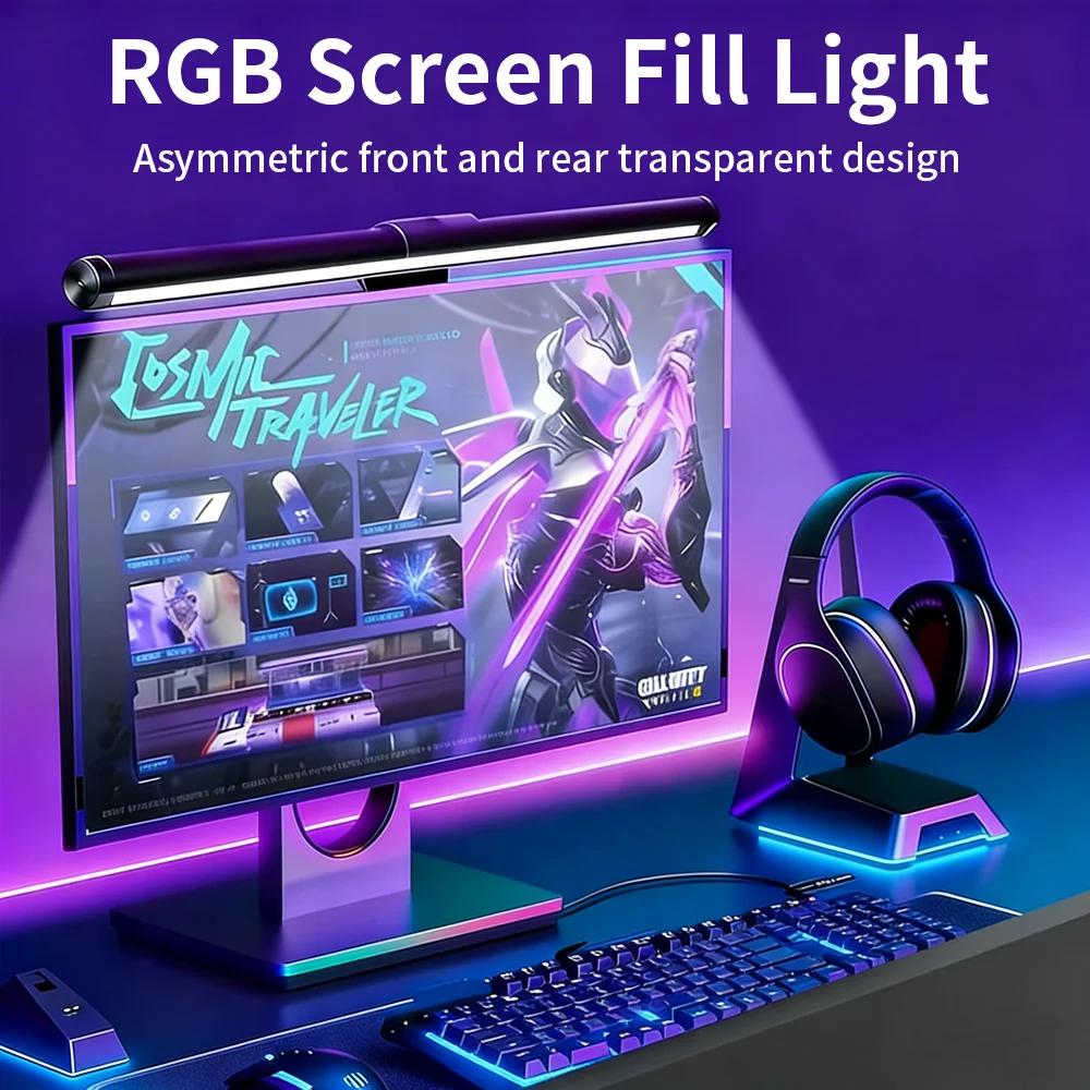 

LED Computer Screen Double‑Sided Hanging Light Monitor Screen Fill Light Office Reading Ambient Light Smart Eye Protection Lamp