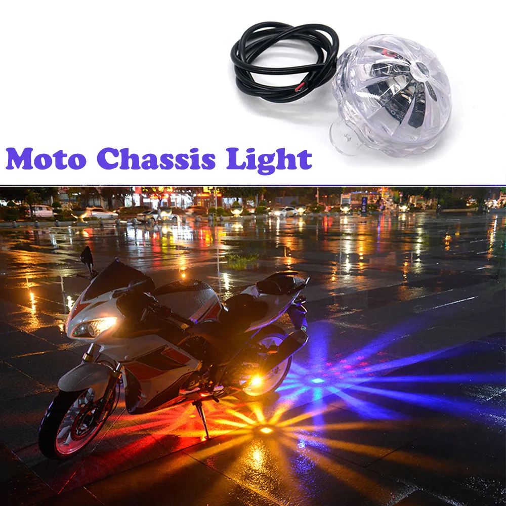 1x LED Motorcycle Atmosphere Lamp Car Moto Chassis Light Electric Motorbike Flash Strobe Lights Strip Decoration Led Accessories