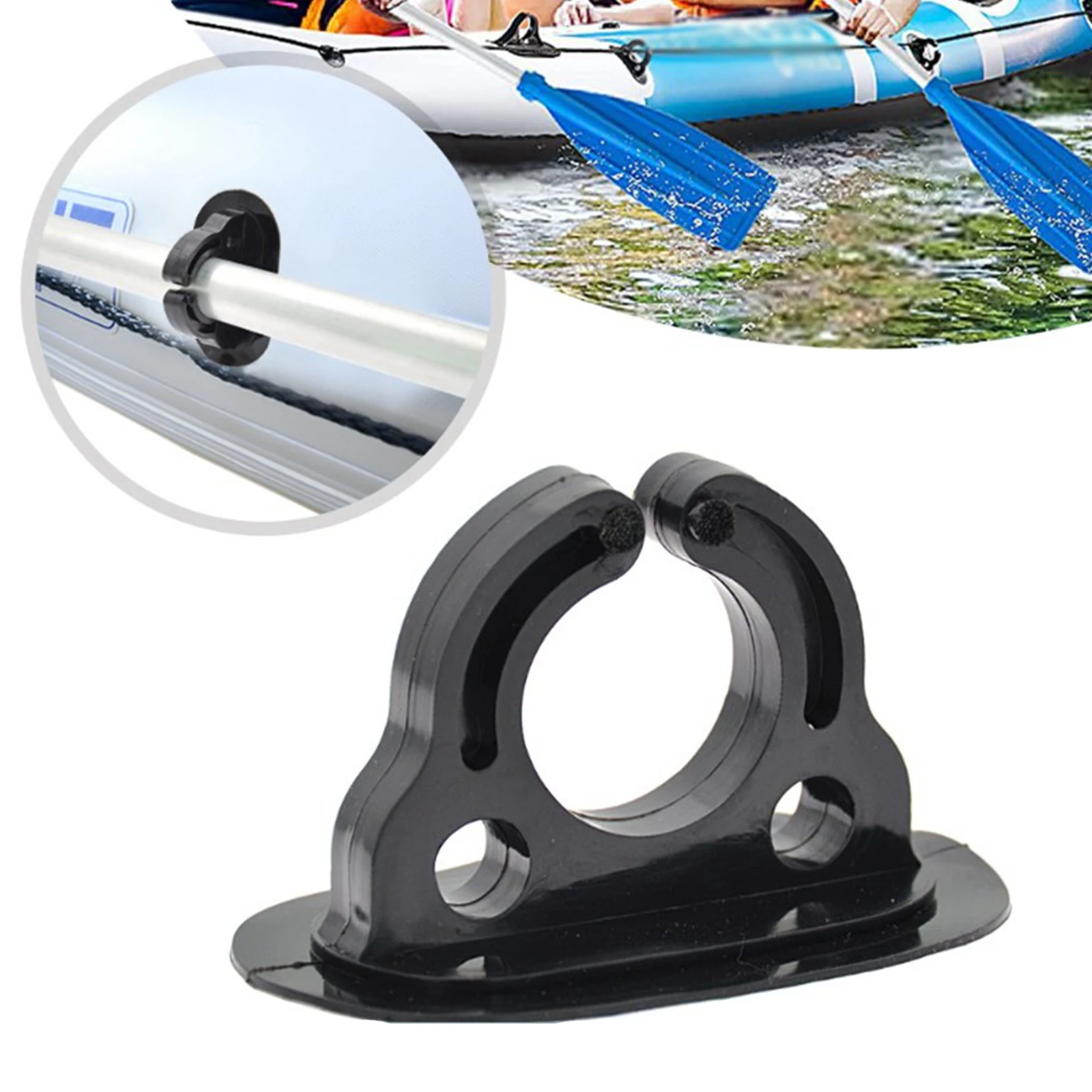 

2/4 Pcs Paddle Storage Holder Plastic Rubber Boat Paddle Holder Clips Oar Keeper for Kayaks Canoes Rowing Boats Inflatable Boat