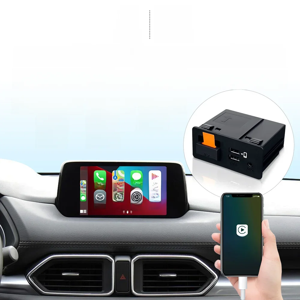 CARABC Carplay Android Auto Adapter UBS Hub OEM voor Retrofit Mazda 2 3 6 CX3 CX5 CX8 CX9 MX5 Demio Miata TK78669U0C Kit - afbeelding 2