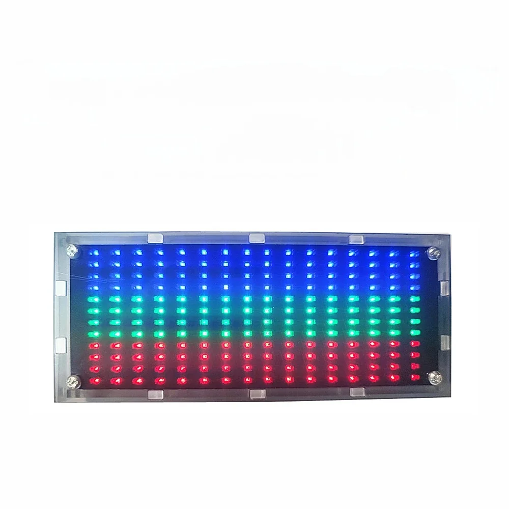 192 LED Spektrum muzyki Wskaźnik poziomu rytm przewód świetlny / sterowanie głosem 8 trybów wyświetlacza VU METER DC 5V SAMOCHODOWY wzmacniacz mocy — zdjęcie 2