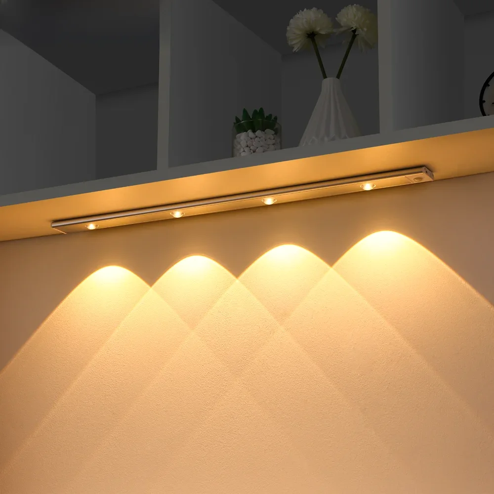 PZSUNLY Kast Licht USB Oplaadbare Bewegingssensor Led Licht Voor Keuken Garderobe Kast Verlichting 20 cm/30 cm/40 cm/50 CM/60 CM - afbeelding 2