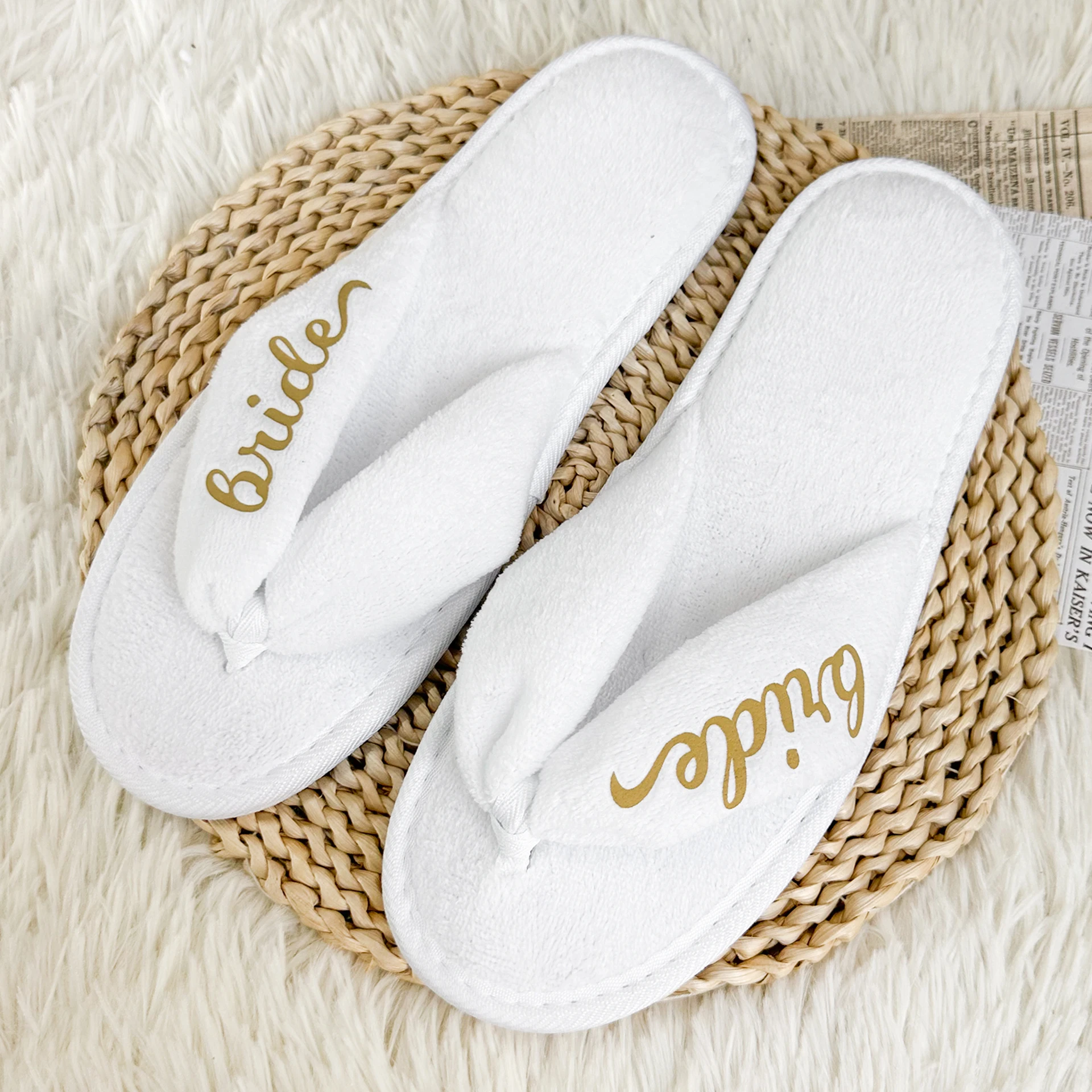 Bridal Party Slippers, With 