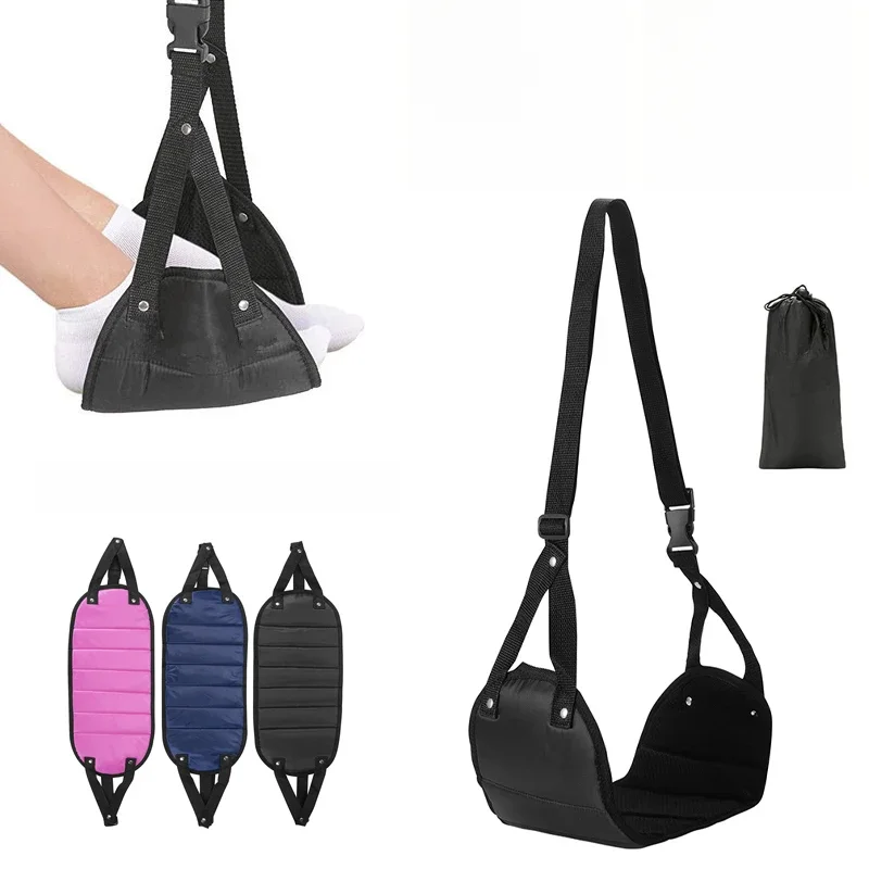 Hamac repose-pieds réglable Portable pour voyage en avion, Long vol, Bus, Train, bureau, accessoires de voyage pour repose-jambes, écharpe de pied