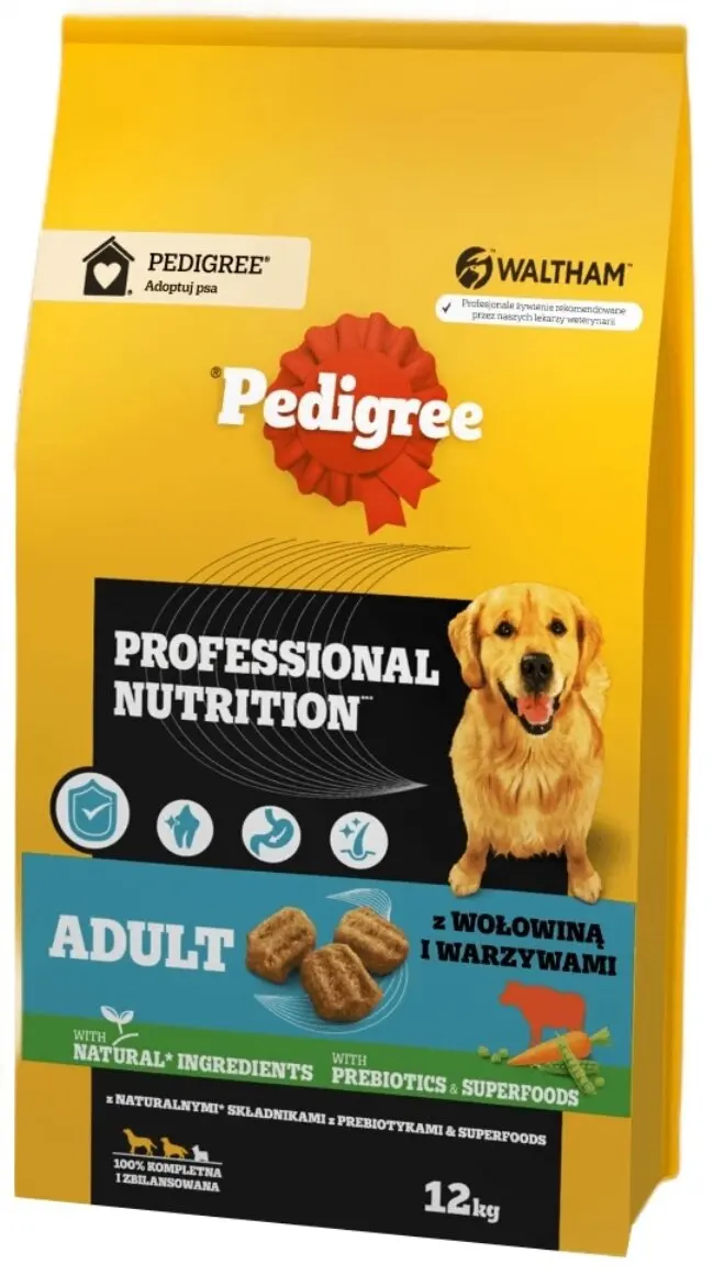 Pedigree-PN para adulto con ternera y verduras, 12 kg