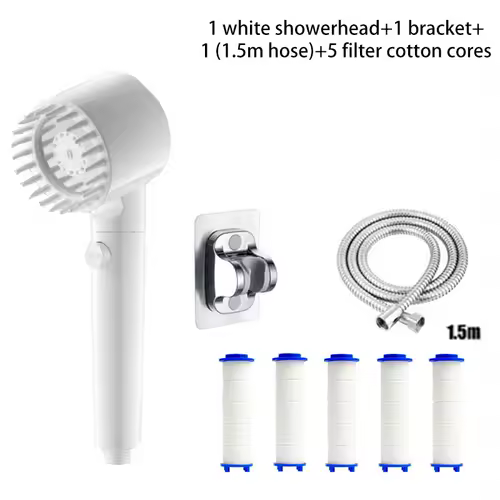 Shower for Bathroom Accessories Three Level Adjustment Showerhead Pressurization Head Massage Knobs Filter Set Showers Parts - Image 22