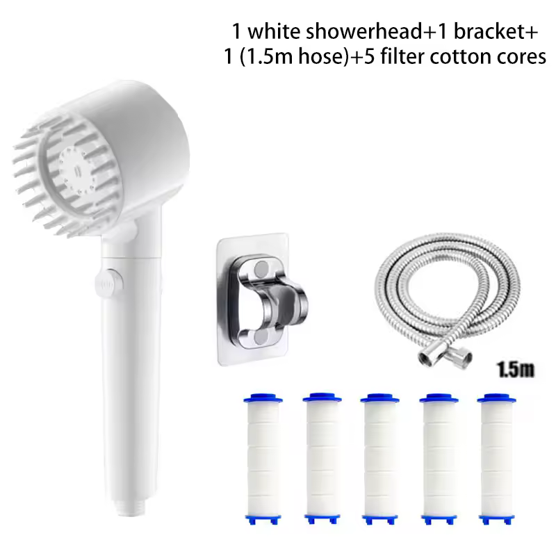Shower for Bathroom Accessories Three Level Adjustment Showerhead Pressurization Head Massage Knobs Filter Set Showers Parts - Image 22