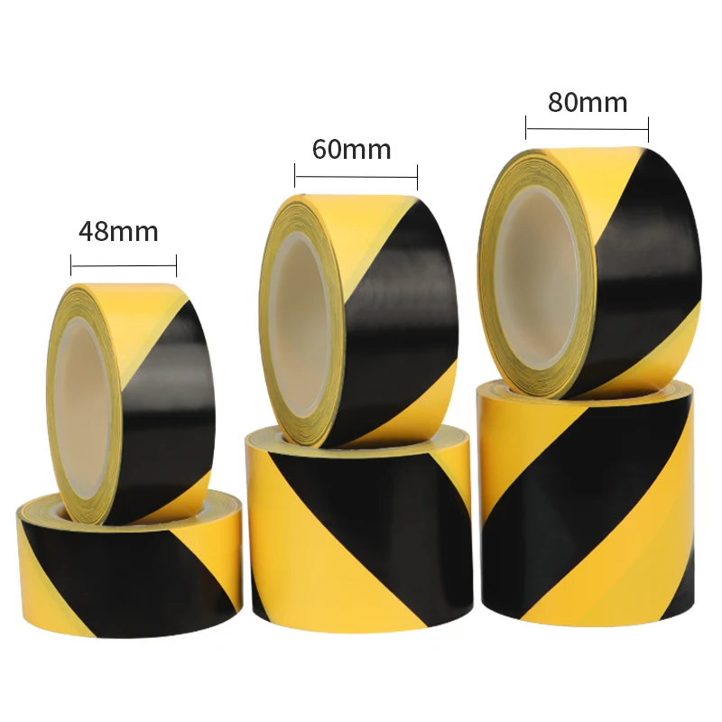 High Quality Caution Tape Waterproof PVC Floor Road Warning Tape Safety Self Adhesive Caution Marking Tape For Building Traffic