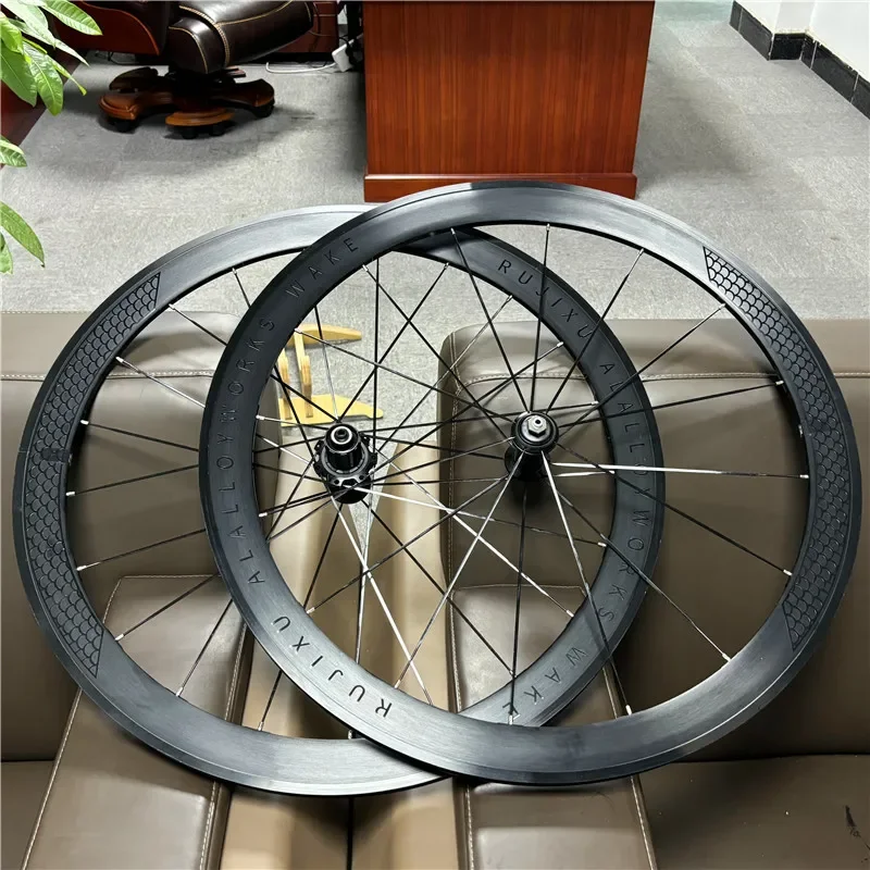 AliExpress 700C bike wheelset Fish scale Black logo RUJIXU straight pull break 6claw V/C ring brake disc brake