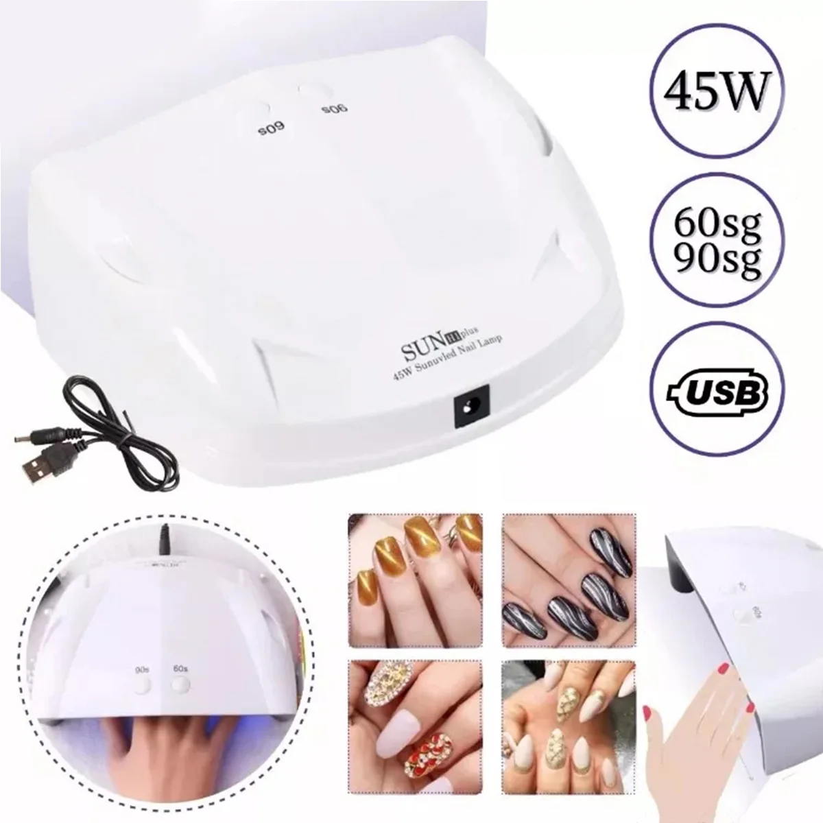 Cabin for Sun Gel Nails H1 Plus UV LED 45W Manicure