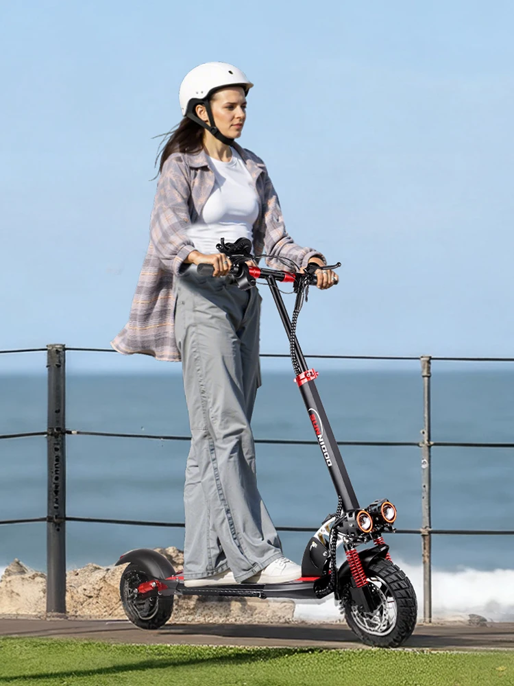SUNNIGOO N3MAX Scooter électrique pour adultes 800W moteur 48V13Ah batterie, double frein hydraulique, E Scooter croisière automatique, pneu 10"