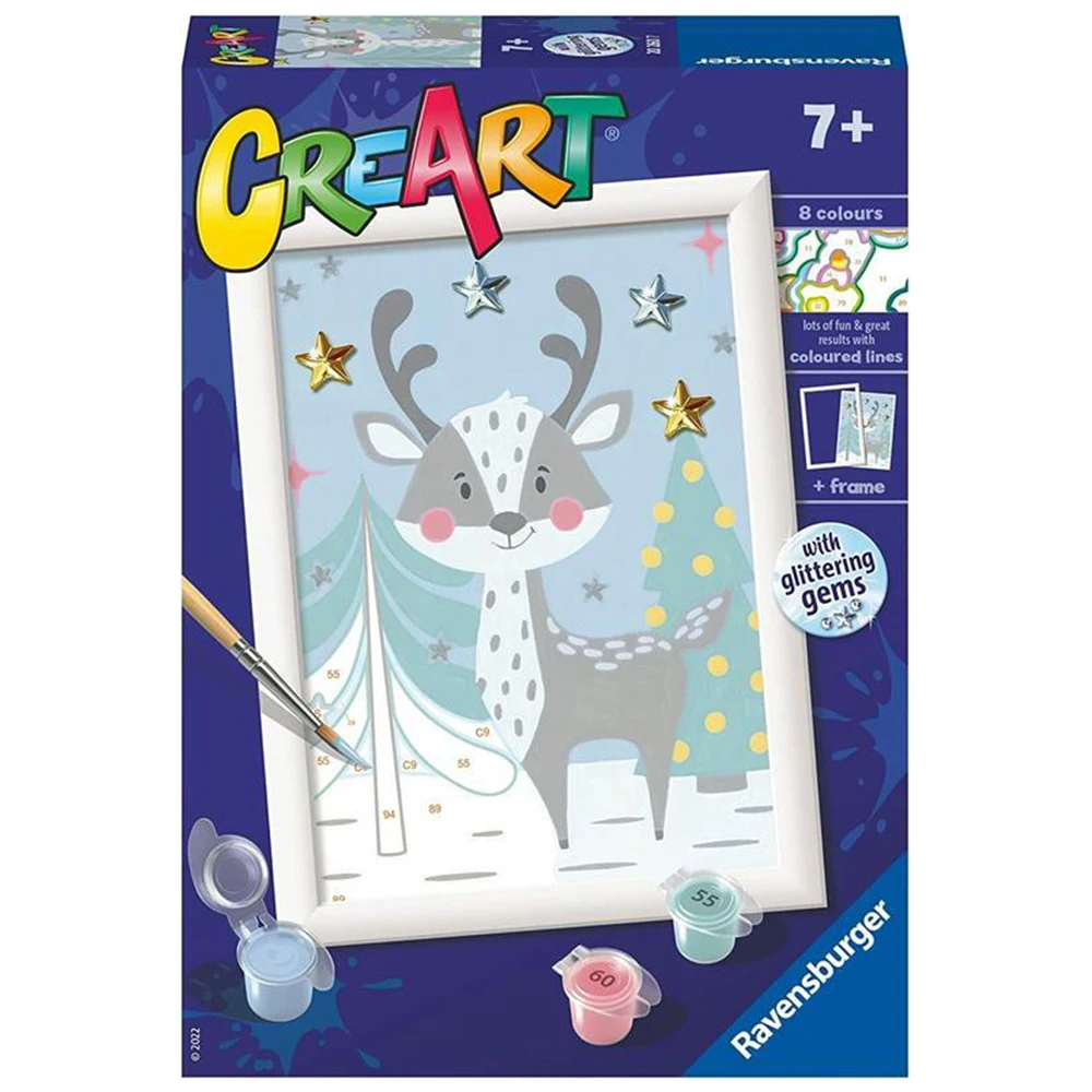 CreArt Kit painting-deer among the stars, Ravensburger, 20260, original, toys, children, girls, gifts, collector, shop, new, games, family, puzzle