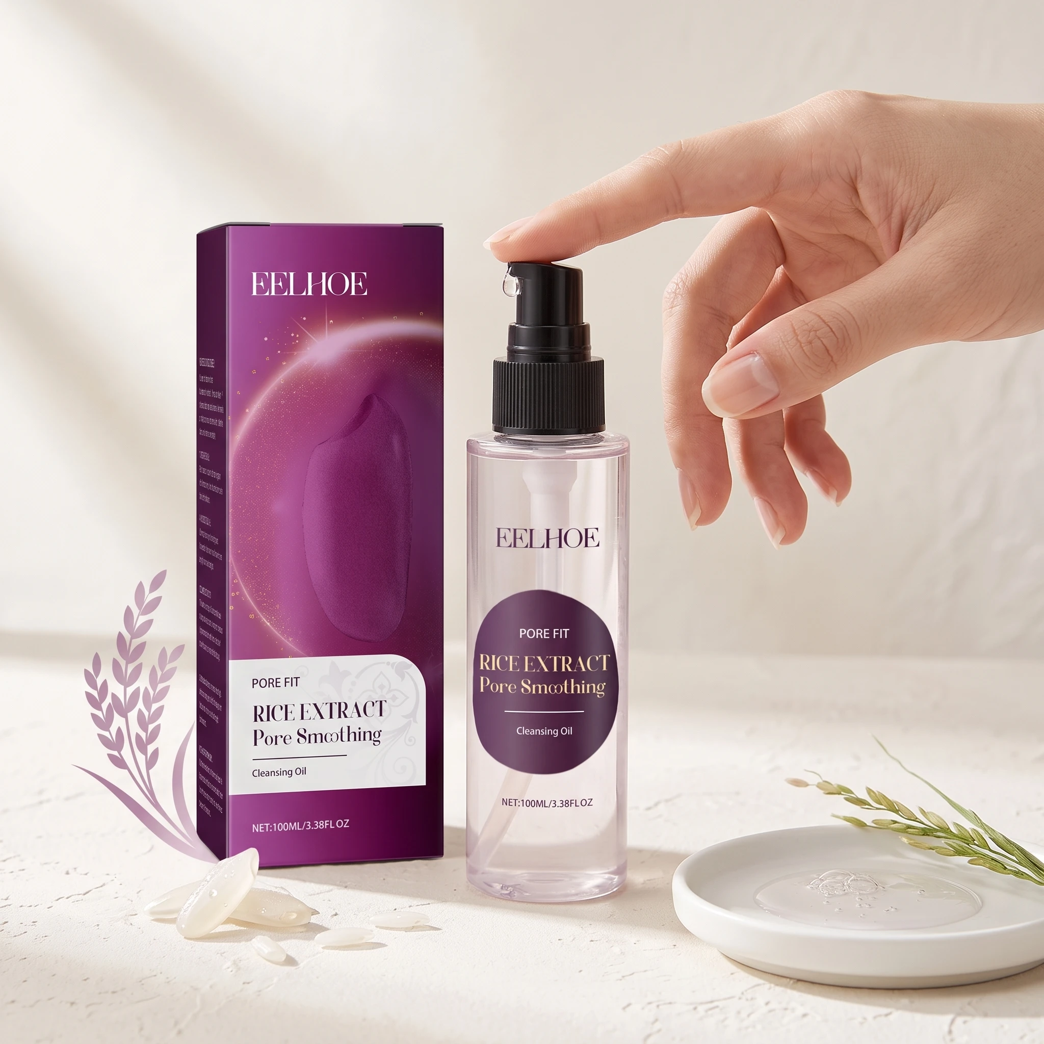 100ML Gentle Makeup Remover Oil Gentle Dissolve Makeup Cleaning Pores Improve Skin Texture Enhance Health Gloss Oil Control Makeup Remover Oil