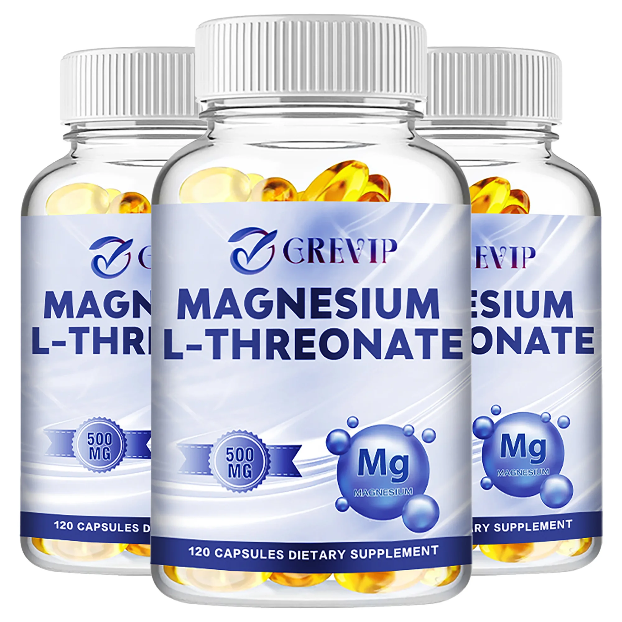 Magnesium L-Threonate Supplement - Supports Quality of Sleep, Focus, Memory & Learning Brain Health - 120 Capsules