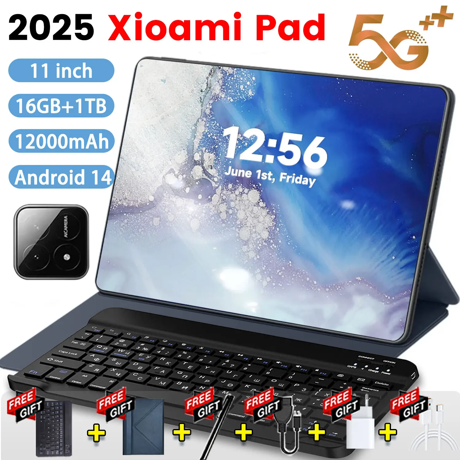 2025 Global Version Original Xioami Pad 6S Pro Tablet 11inch HD 4K Android 14 22GB+2TB 12000mAh 5G Dual SIM Bluetooth WiFi GPS