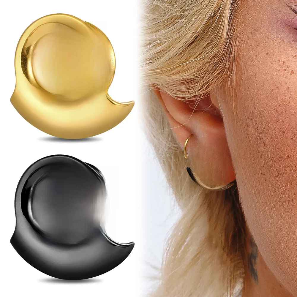 Giga 2 PCS Classy Ohr Stecker Tunnel Keil Hohl Edelstahl Messgeräte Expander 8mm-25mm Körper
