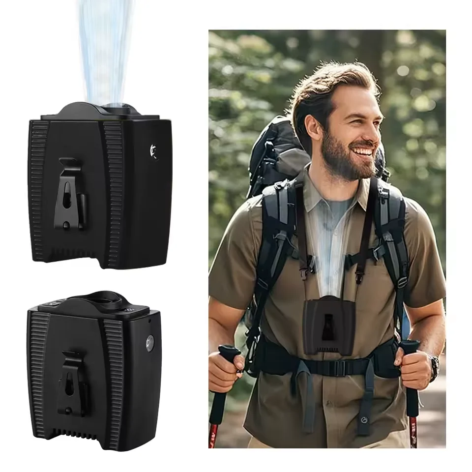 

10000mAh Super long battery life of 21 Hours Waist fan Support mobile device charging Digital display shows battery power