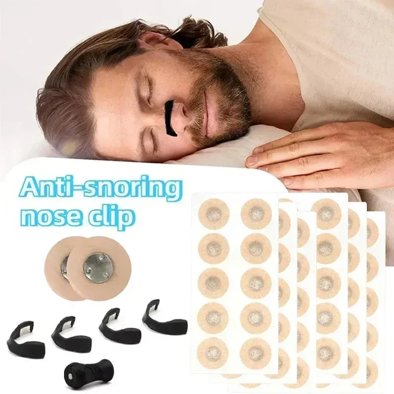 

Anti-Snoring Nose Clip Nasal Breathing Dilators Kit with Magnetic Strips Sports