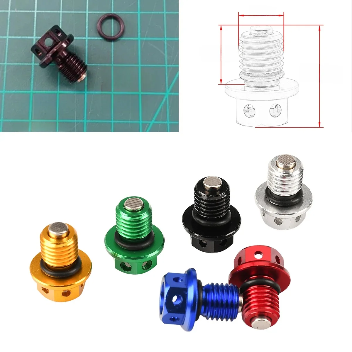 AliExpress XCMT M12x1.5 Magnetic Engine Oil Drain Plug and Washer Gasket For Honda CRF XR Z50 CR80 50cc 90/110/125/140/150CC Pit Dirt Bike