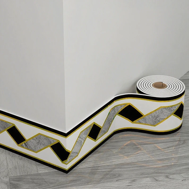 لوح تنورة ذاتي اللصق على شكل لفات ورق حائط مقاوم للماء والزيت لغرفة المعيشة والحمام والمطبخ والديكور المنزلي ضروري #1