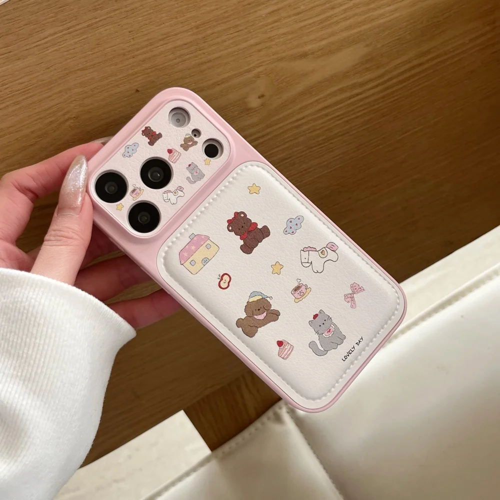 

Fashion simple cute cartoon house animal phone case for iPhone 17 16 ProMax 14 15 Pro fundas Korean INS creative protective case