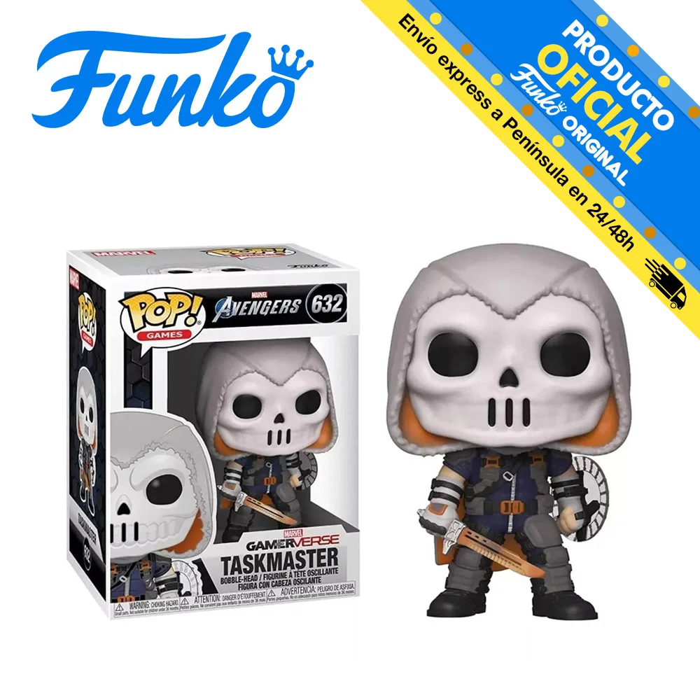 Funko Pop! Marvel's Avengers - Taskmaster, number 632, 47815 reference, original, toys, boys, girls, gifts, collector, figures, dolls, shop, with box, new, man, woman, official license