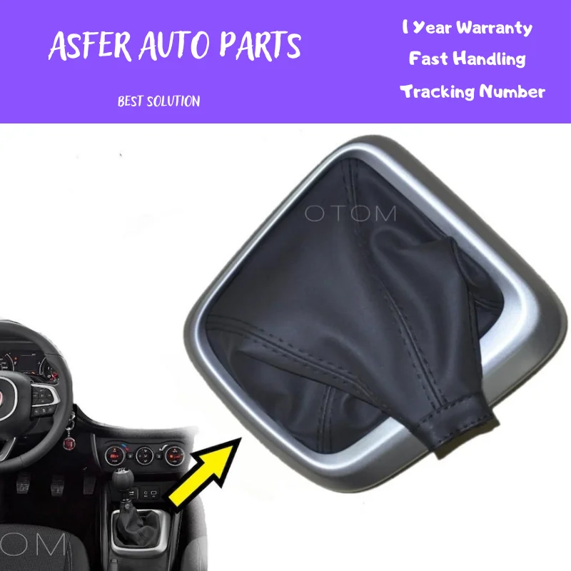 For Dodge Neon Fiat Tipo (Egea) Gear Shift Gaiter With Chrome Black Color Bottom Frame High Quality 2016-2019 Oem 735631235