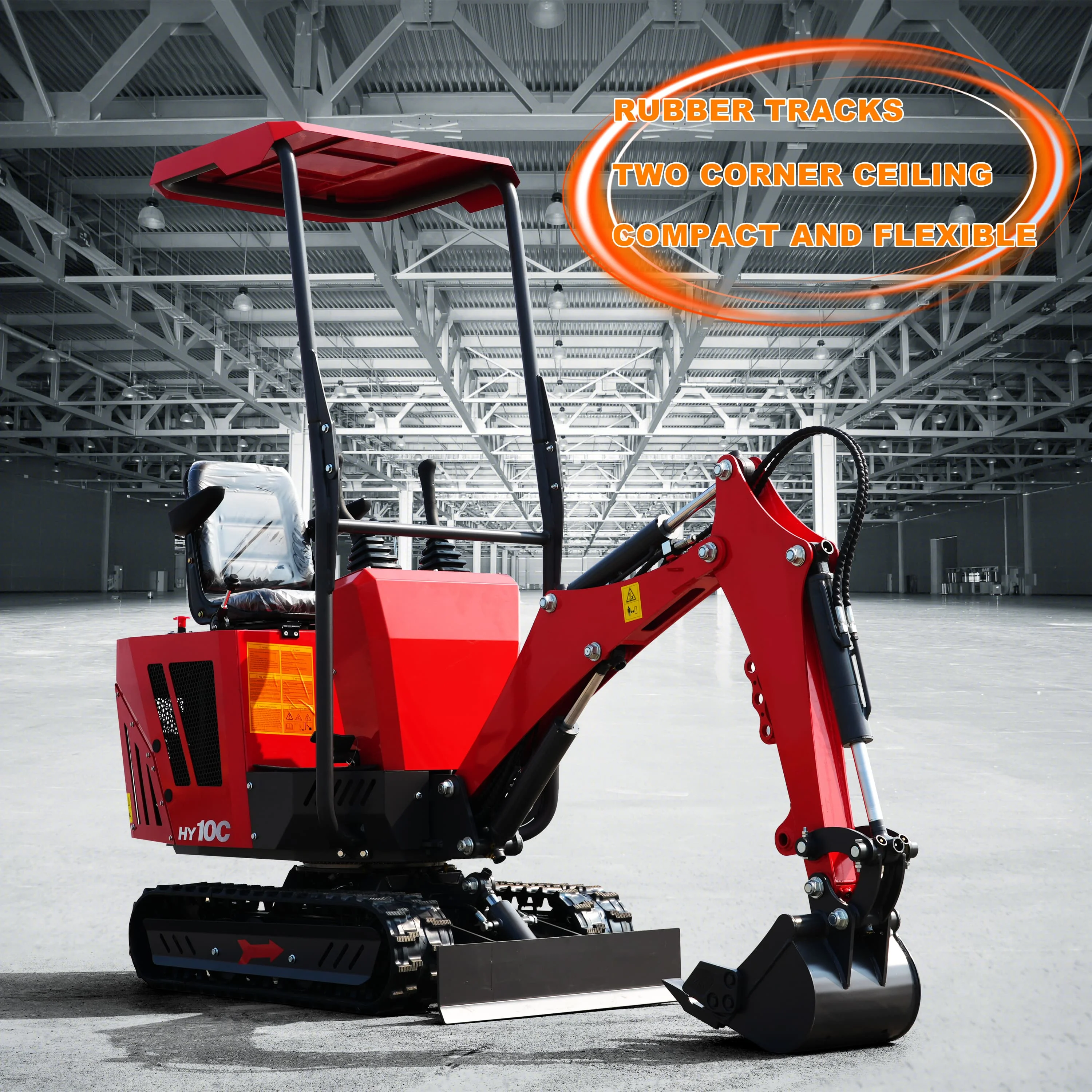 보증금 없이 전액 결제, 무료 배송, 캐노피 장착 미니 유압 굴삭기, 크롤러 도저, 농업용 미니 굴삭기