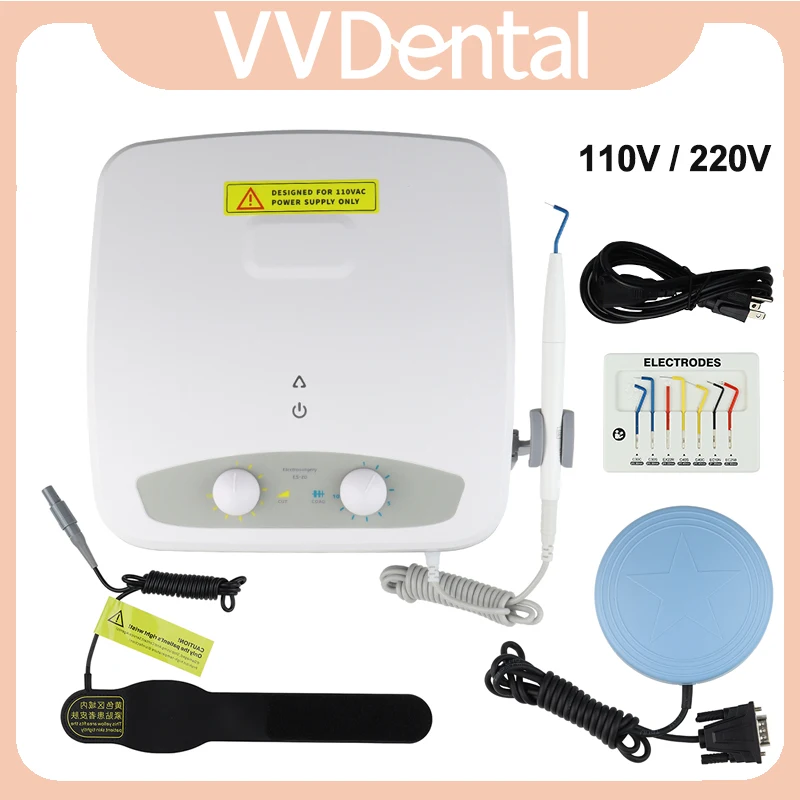 VVDental Electrosurgical Unit High Frequency Electric Knife Surgical Scalpel with 7pcs Electrodes Dentisty Electrosurgery System